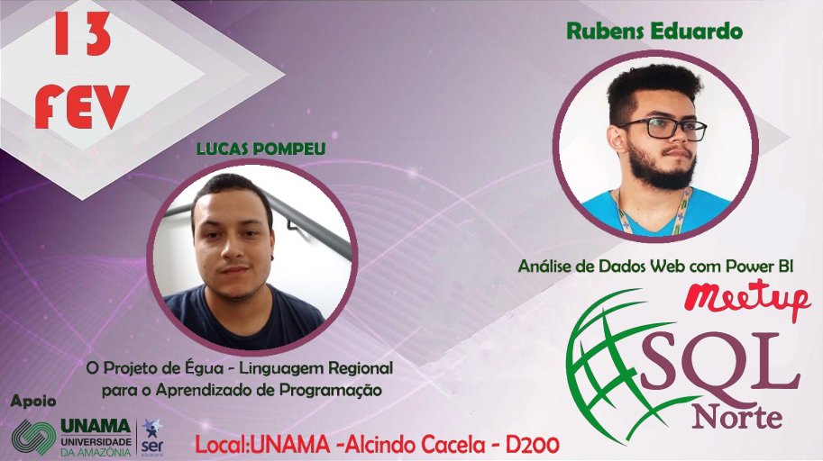 agendatipara's tweet photo. Meetup Power BI & Analytics + Programação Voltada à Educação
Data: 13/02/2020 - 19:00h
Local: Auditório D200, UNAMA Alcindo Cacela, Av. Alcindo Cacela, 287, Belém/PA
Info: https://t.co/mMOR8zn9wQ
#Evento #sqlnorte #powerbi #networking #famíliasqlnorte @sqlnorte @lucaspompeun https://t.co/D51q7zACjN