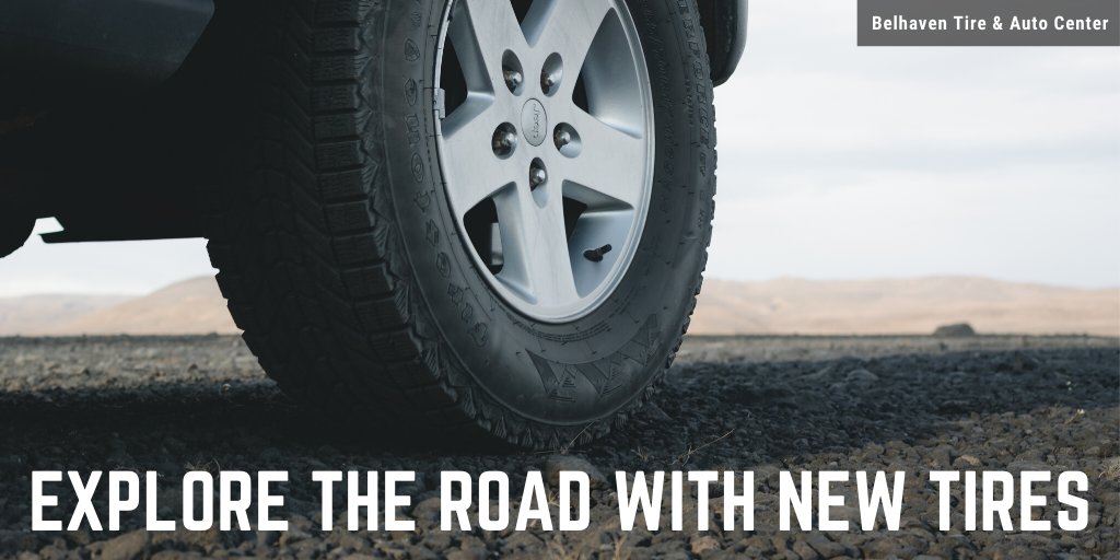 AutoBelhaven's tweet photo. For a safe and smooth drive, make sure your #tires are in pristine condition.
#BelhavenTire&amp;AutoCenter #newtires https://t.co/6CNsdJQXtV