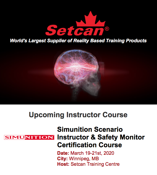 SetcanCorp's tweet image. #Simunition Scenario Instructor &amp;amp; Safety Monitor Certification Course * March 19th-21st *

@ Setcan Training Centre

Open to all #LawEnforcement in Canada.
Register here: setcan.com/calendar.php

#RealityBasedTraining #PoliceTraining