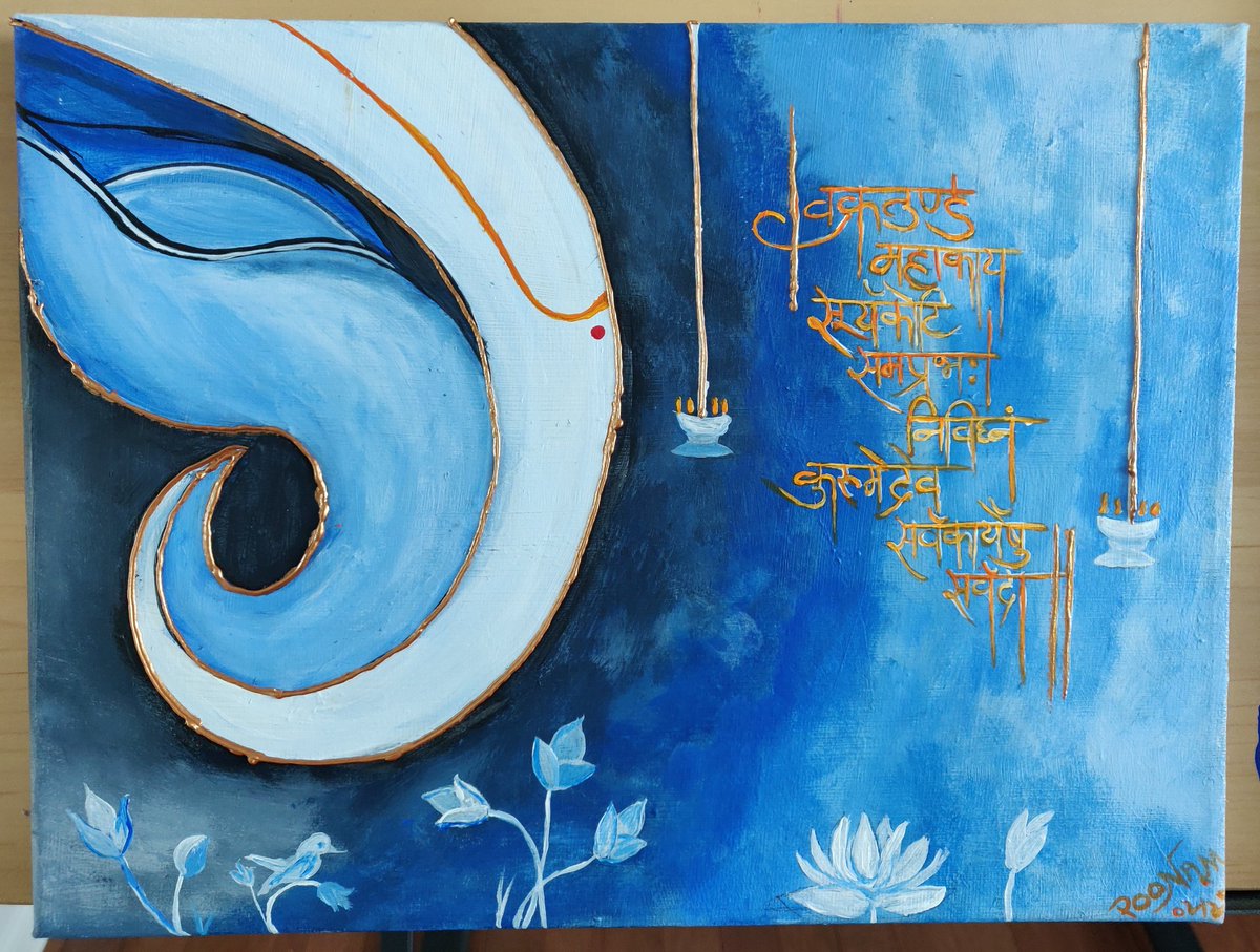 If we can learn anything from Lord Ganesha, it is: Be sincere and care no one in the line of duty.
#peiartist #art #painting #artlover #paintinglover #handmadepaintings #instaart #paintingoncanvas #canada2020 #canadaartist #myartgallery #kibonygallery #colors #ganeshapainting
