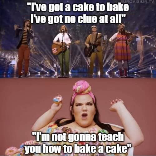 edmetzold's tweet photo. Oops I made a dumb Eurovision meme...
#Eurovision #ESC #EurovisionMemes #CakeToBake #Aarzemnieki #Netta #RickiLake #Latvia #ESC2014 https://t.co/qngsAlbrz3