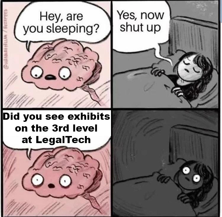 LegalTech was fun and we'll be dreaming about it for weeks! Until next year... 🤓 ✈️ (meme by @BatchGuru)