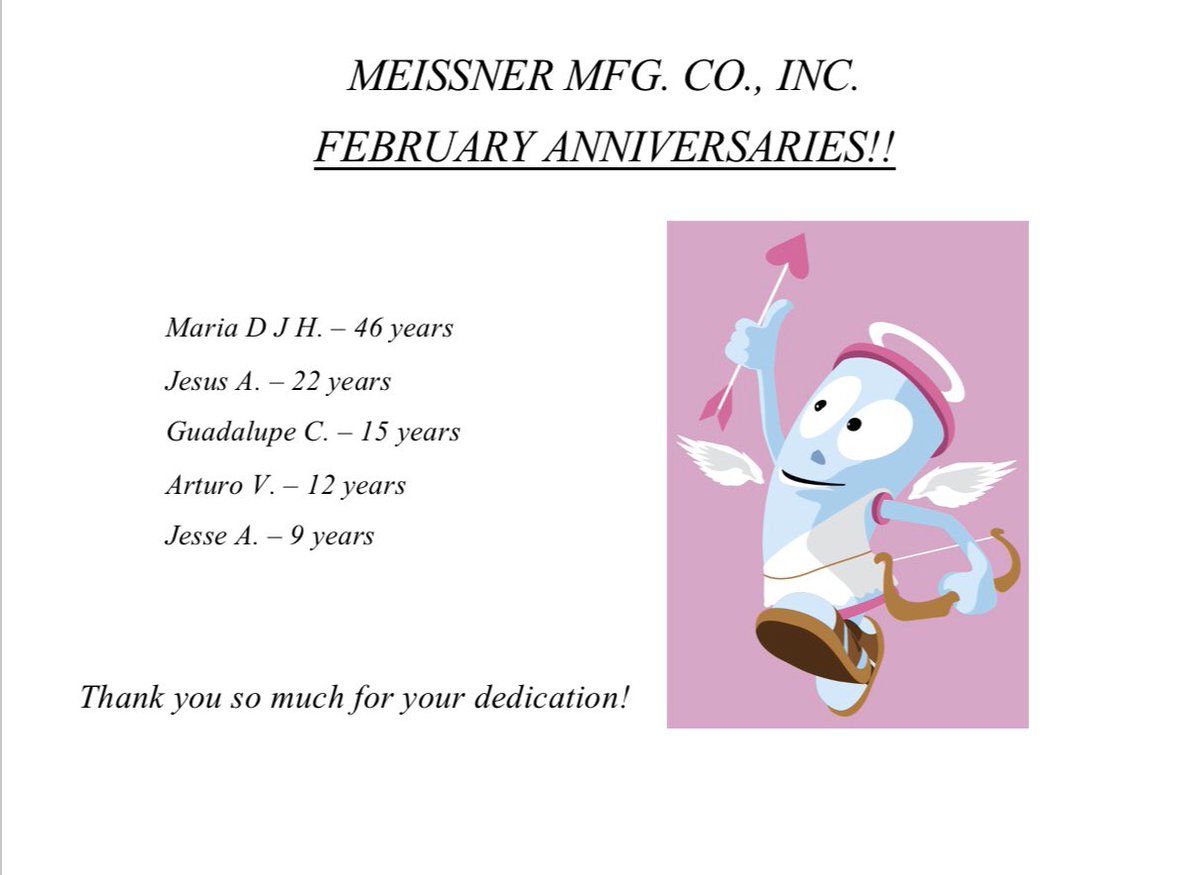 Our February employee anniversaries!  Thank you so much for your hard work and dedication 🙌🏽😊👍🏽 #Unicelinside #UnicelFilters #madeintheusa #madewithreemay #clearlythebest #dontbefooledbyimitations #insistonunicel #over50yearsinthebiz #poolfilters #poolfilter