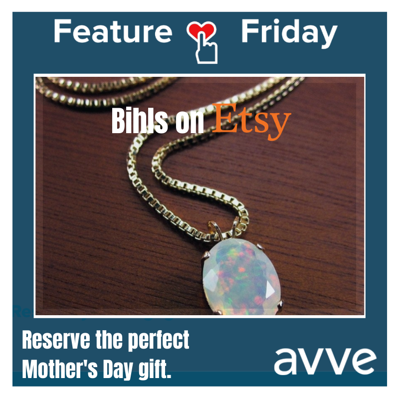 AvvePay's tweet photo. Feature Friday - Etsy Sellers We Love! 
.
Fine handcrafted jewelry featuring delicate gemstones from Bihls on Etsy is a fan favorite this season. 
.
https://t.co/0XJn8V6Nho https://t.co/MRGaMV8E03