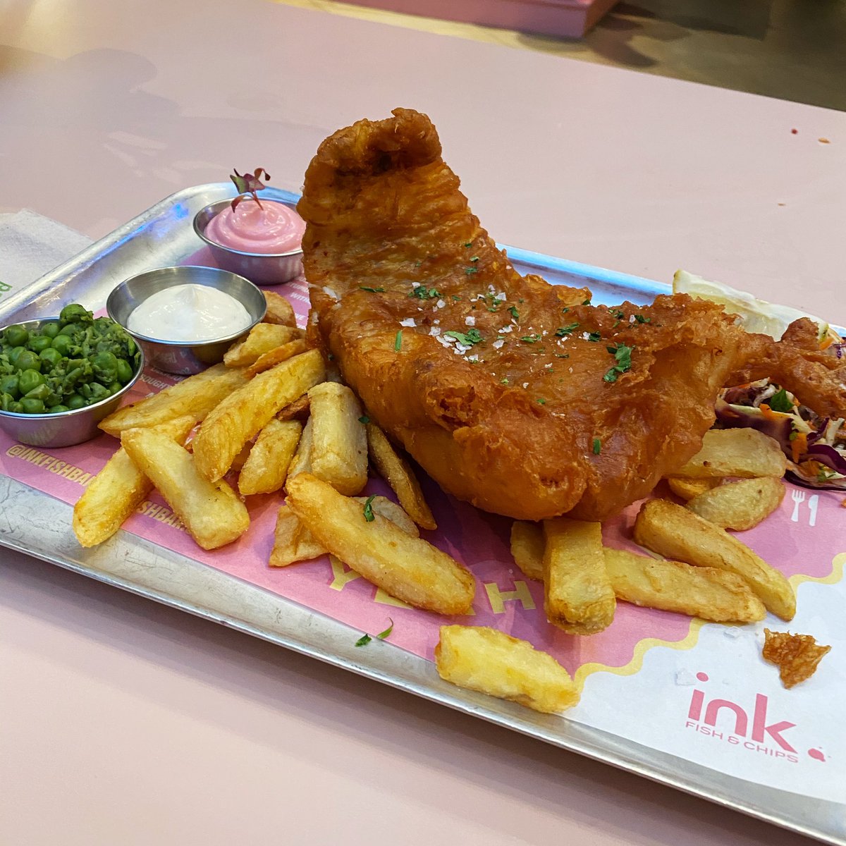 Holy fish on Friday <a href="/inkfishbar/">Ink Fish Bar</a> in Seven Dials Market is incredible. <a href="/KERB_/">KERB</a>