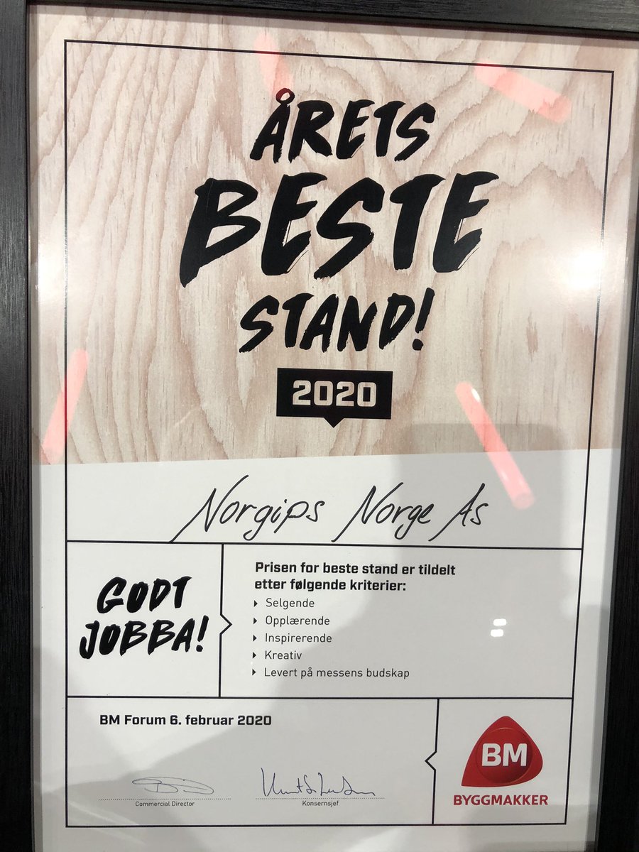Årets stand Byggmakker forum 2020 #norgips