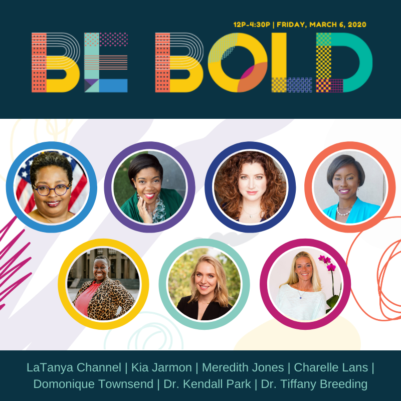 Pathway WBC is excited to have these bold, inspiring women speak at our second annual Be Bold; LaTanya Channel, <a href="/kiajarmon/">Kia Jarmon</a>, @MJ_Meredith_J,  Charelle Lans, <a href="/ThisIsDomonique/">Domonique Townsend</a>, Dr. <a href="/KendallCoxPark/">Kendall Park</a> and Dr. Tiffany Breeding. Grab your early bird ticket today: bit.ly/31ynTUR