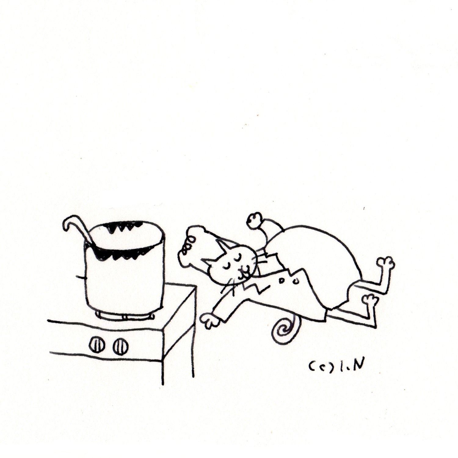 なべっち Art Illustration シチュー イラストレーター １日１枚 イラスト シチュー屋 オムレツ ランチ Animalloves Cats 猫 ネコ イラスト好きと繋がりたい 絵描きさんと繋がりたい Doodledrawing 猫のいる暮らし