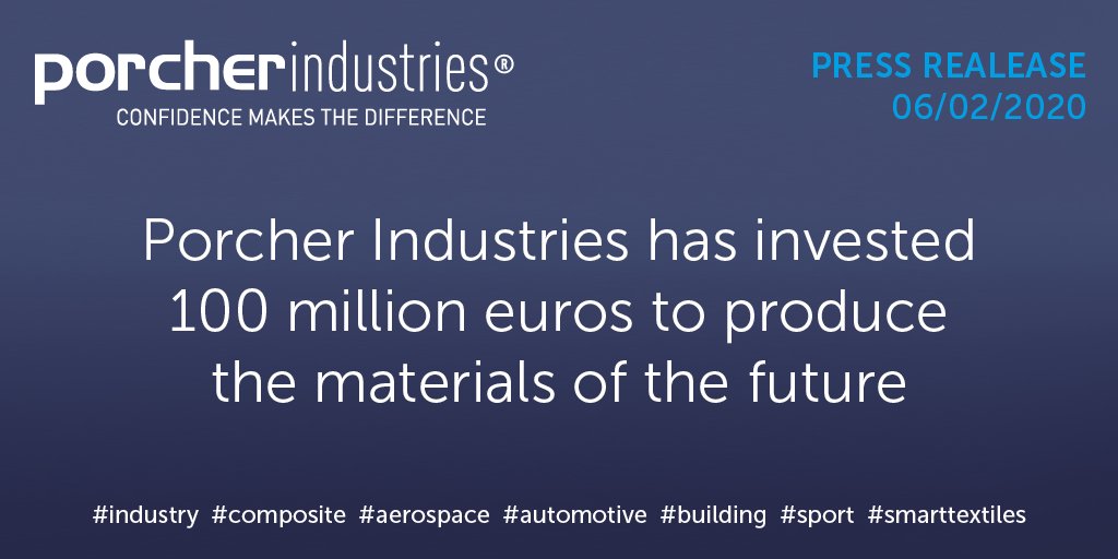Porcher Industries has invested 100 million euros
to produce the materials of the future

bit.ly/Porcher-070220…

#industry #composite #aerospace #automotive #building #sport #smarttextile