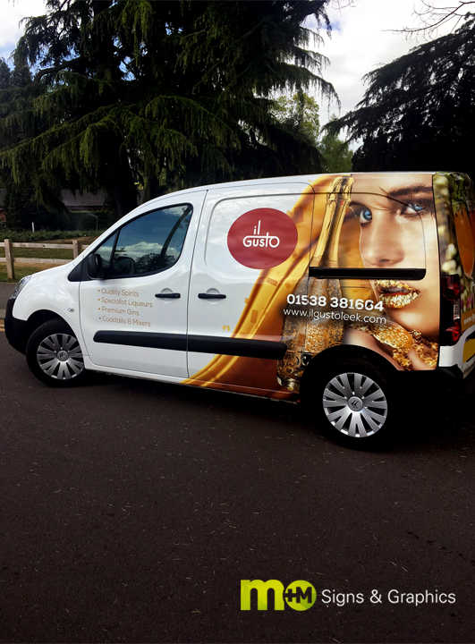 MMSignsGraphics's tweet image. #FeelGoodFriday with Brand Awareness … Shout about who you are and what you do!

@IlGustoTrentham's fabulous and sharp designer wrap looks spectacular – you can almost taste the Gin Cocktails. 😋

#BrandAwareness #PartWrap