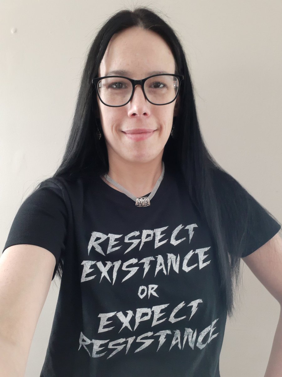 1_Non_Blonde's tweet photo. Alright, I'm mostly out for the next ~30 hours, but let me leave you with this... It's more a general reminder for those in power these days:
Respect existence or expect resistance. 💪🍁❤
(#weepymom is #neverfiltered) https://t.co/YstKYnCiNO