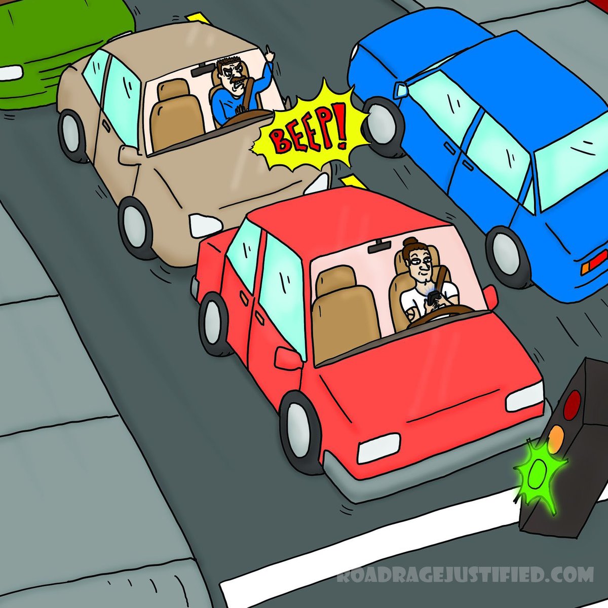 NeveRoark's tweet photo. I need your help with this one. Which is the bigger offense? Holding up traffic because you are on your phone while driving? Or having a man-bun?
#roadrage #manbun #carinsurance #distracteddriving #injurylaw #driversed #drivingfail https://t.co/fVwbiyCMY6