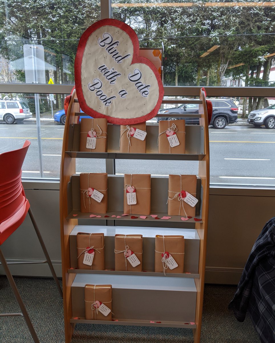 SquamishLibrary's tweet photo. Will you be our Valentine? Based on only a few details, pick one of these YA books off the shelf and take it on a blind date! #BlindDateWithABook https://t.co/rPtk1BWRKu