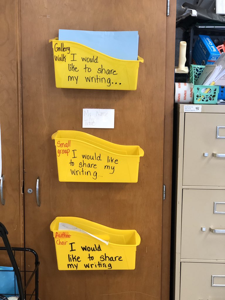 Getting ready to share our writing in small groups today