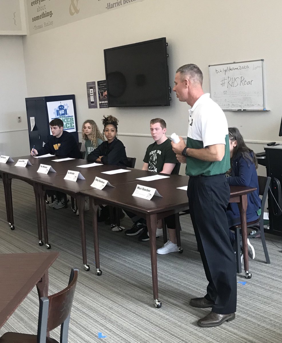 GraceMcDowell30's tweet photo. Great job by some PHENOMENAL @RHSFrisco student athletes of representing @friscoisd on the student panel for #2020Insight! @Friscoisdsports https://t.co/ZyWwoQaTfl