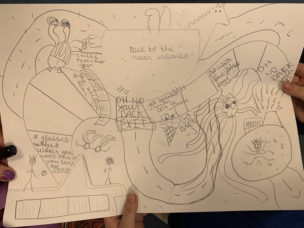 jabberworks's tweet photo. Some story plotting from Folville Junior School, @philipreeve1 and me #AuthorWeek @LeicesterWiT https://t.co/0zKuwWXbpU