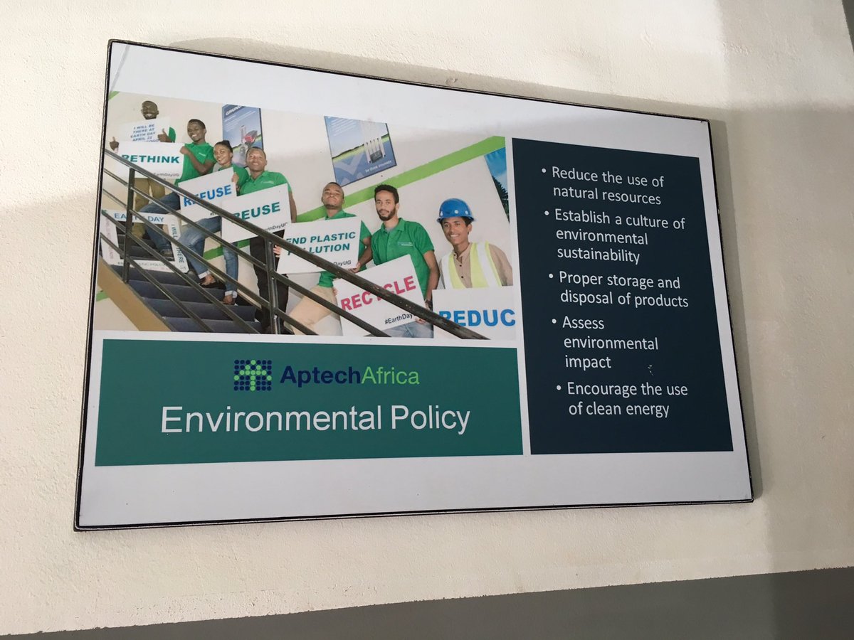 It’s reassuring to visit the offices of one of our partners &amp; see a message from a campaign we did in 2018 hanging on their wall. We still stand with the same spirit. Together we can #Endplasticpollution. #Reduce #Reuse #Recycle #Refuse. #EarthDayUg