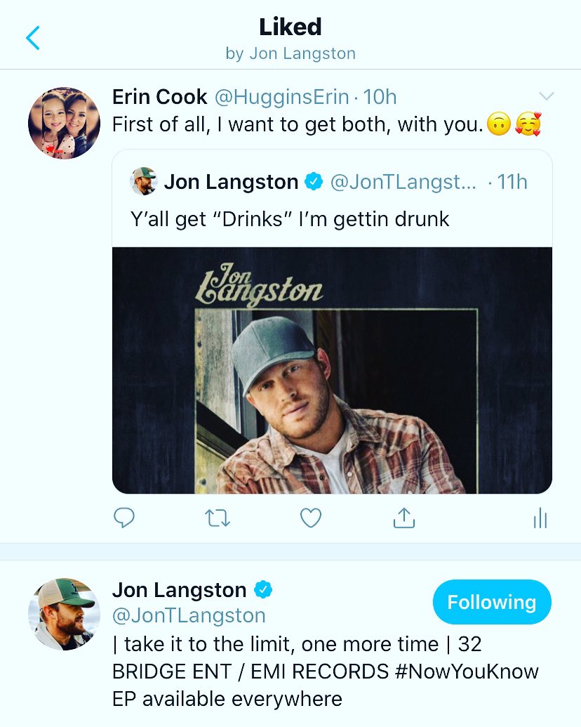 HugginsErin's tweet photo. Things are getting pretty serious over here. Im sure this means we’re in a relationship now. So sorry, I’ll give autographs, but I’m not single anymore y’all. Love always, The Langston’s. 😌🥰 https://t.co/yqTTLjXJ8k
