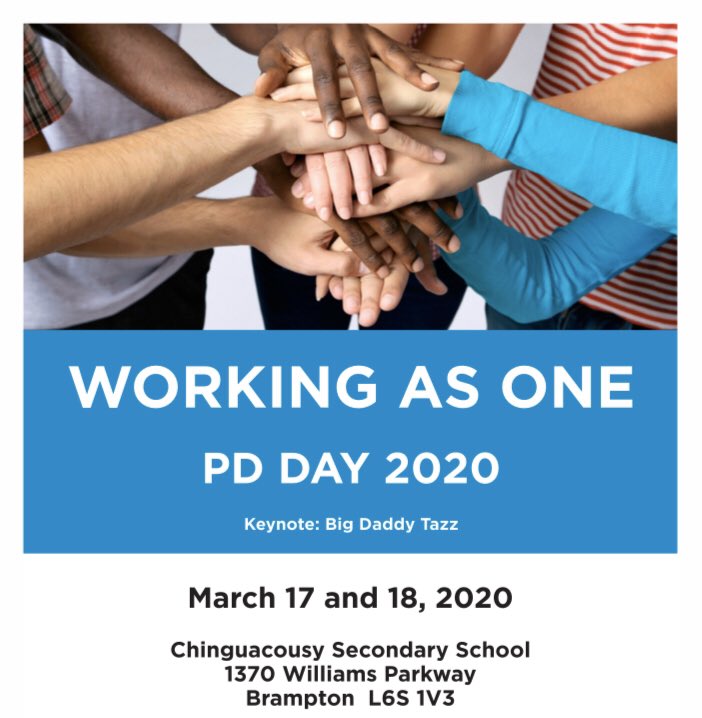 Custodial and Maintenance PD Day 2020! Mark your calendars! #PeelFam