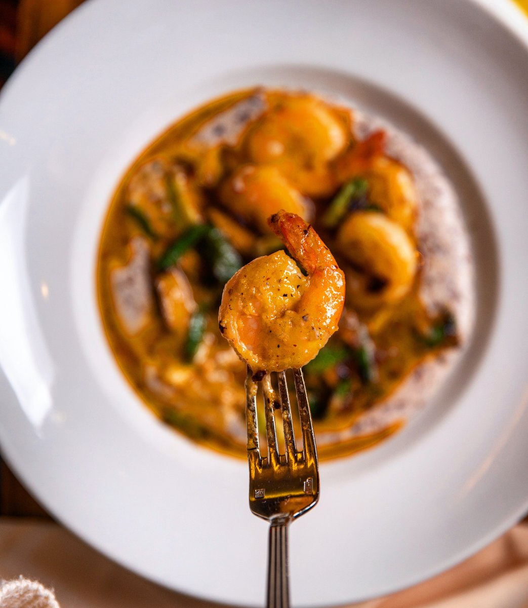 When it comes to shrimp, it’s ok to be a little shellfish…

Especially when it comes with red corn polenta grits, shiitake mushroom &amp; charred scallions!