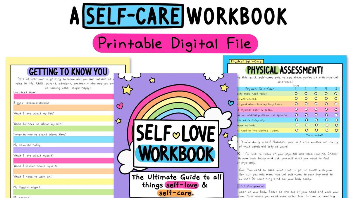 soapdeli's tweet photo. I love this #selflove workbook from Blessing Manifesting! This printable 100-page workbook is all about loving yourself and practicing #selfcare. It's your complete guide to developing a self-care routine that meets your needs in the New Year. #etsypartner https://t.co/619SmyJm4l https://t.co/GrK7VBlWyC