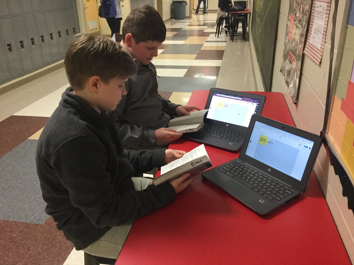 DixonMms's tweet photo. Reading “Out of the Dust” and creating Jamboards for summarizing ⁦@TCBOE⁩ ⁦@MunfordMiddleAL⁩ #empoweredMMS https://t.co/CxHTGUsYC0