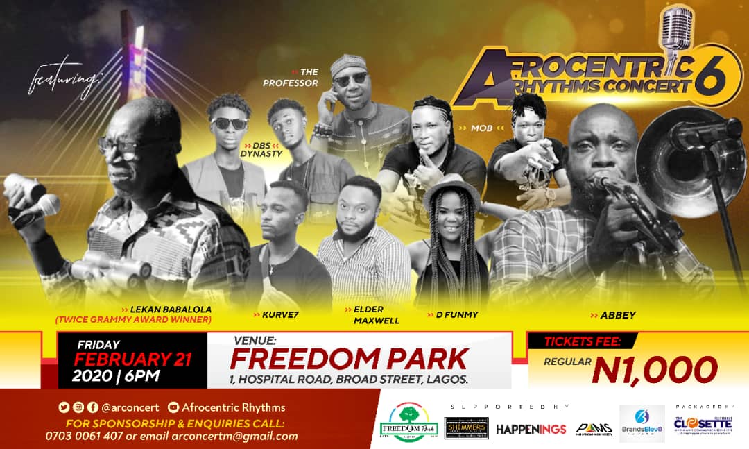 Join us on Friday, February 21, 2020 at Freedom Park, Lagos Island <a href="/Freedomparkng/">Freedom Park Lagos</a> for a special Valentine concert with our Special Guest Performer Lekan Babalola <a href="/LekanBabalola/">Olalekan Babalola</a> twice Grammy Award Winner. Don't miss out. #arconcert #livemusic #afrika