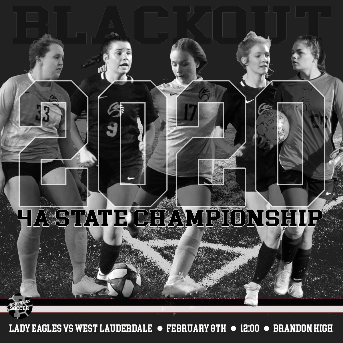 4A STATE CHAMPIONSHIP GAME DAY INFO:

⚽️ February 8th - Brandon High - Noon
🚌 Bus Rally - 10:15 AM - Corner of 469/49
👕 Wear Black - Bring Noise
☀️ Sunny - 60°
💵 Admission - $10
<a href="/bshields0244/">Brandon Shields</a>