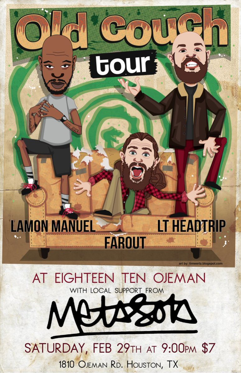 Metasota's tweet photo. I’m performing in Houston finally!! glad to be on the bill with my cousin @LamonManuelFCLA on his tour w/ @FaroutRhymes &amp; @LtHeadtrip at the end of the month. 
it’s indeed going down... https://t.co/IGv2t0ak10