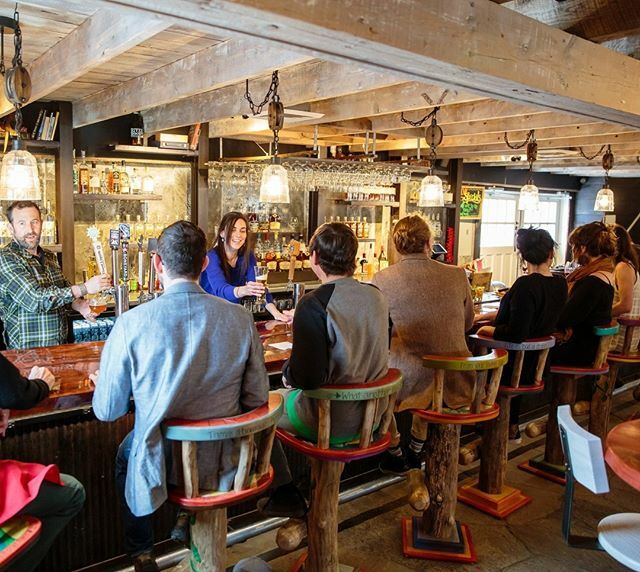 It's 5 o' clock somewhere. Our colored bar stools with <a href="/zenbarn/">Haggerall</a> rustic aesthetic looks incredible! Shout out to @remarkablethingsvt for helping them get these beauties!⁠
⁠
#Sticksinc #sticksinthewild #handmade #furniture⁠
⁠ ift.tt/2OB2xRc