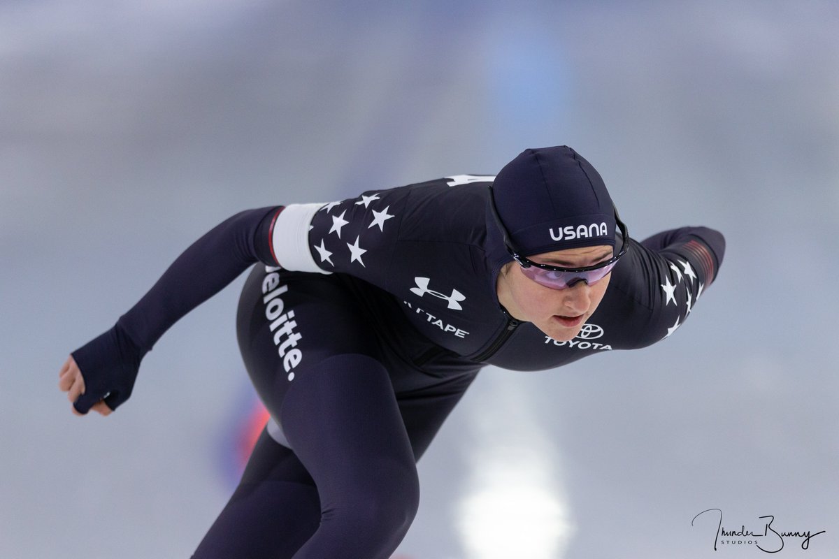 USSpeedskating's tweet image. #KimiGoetz wins the 1000m B Division event! @embrace_theging finished in 7th with a PB - 1:15.539!
#LTWC5 #Calgary #speedskating