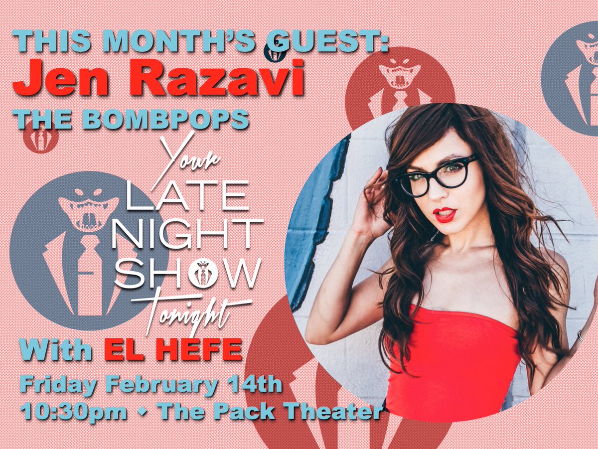 JUST ANNOUNCED! Our guest for The @ElHefeNOFX Show is @jen_pop from @thebombpops! 
If this show is Rockin, please come Knockin!
.
#comedy #music #nofx #punk #punkrock #punkfashion #punkstyle #elhefe #comedyclub #thingstodoinla #livemusic #warpedtour #kroq #thebombpops