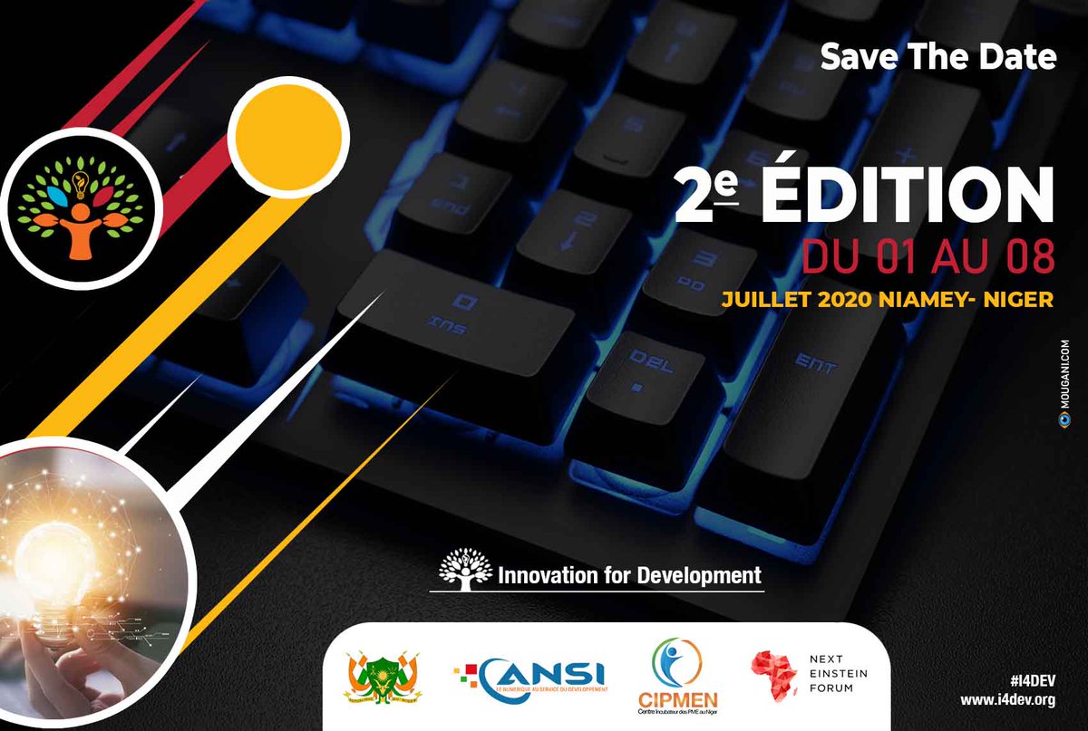 i4dev2020's tweet image. La connexion des acteurs au développement autour de la science, de l&apos;entreprenariat et des innovations technologiques, reste l&apos;enjeu majeur du prochain forum I4Dev. Cette 2e édition incontournable se tiendra à Niamey en Juillet 2020.

@AnsiNiger @Cipmen @Sahelinnov 

#I4Dev2020