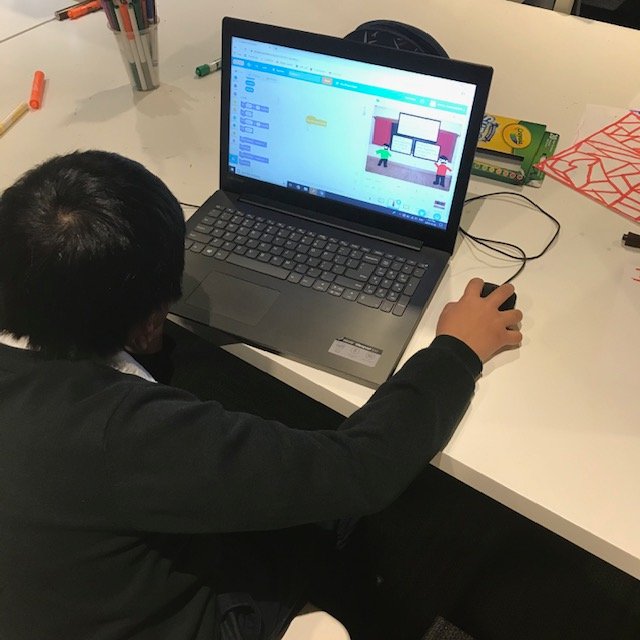 CodedMindsCAN's tweet photo. #ChiefJusticeMilvain school is wrapping up their experience with #TinkerSchool this week as part of @yycCCOM Their final projects include #makeymakey #scratch #STEAM Thanks @cenovus for your continued support. https://t.co/GVKoeB50Qz