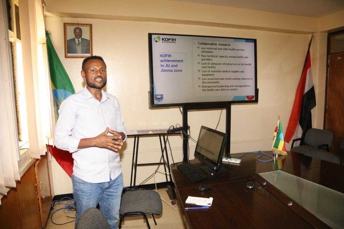 Today Dr. Jemal Abafita, JU president and H.E. Mr. Wonil Choi, KOFIH secretary-general had a strategic meeting on maternal and child health interventions in Jimma zone. @JimmaUniv #Ethiopia