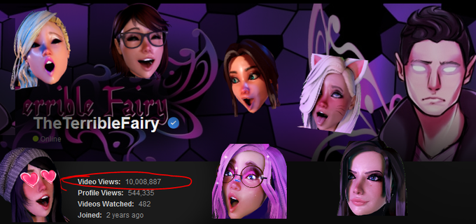 10M total views on Pornhub?! That's crazy!!  Thank you so much everyone for the support! I really appreciate