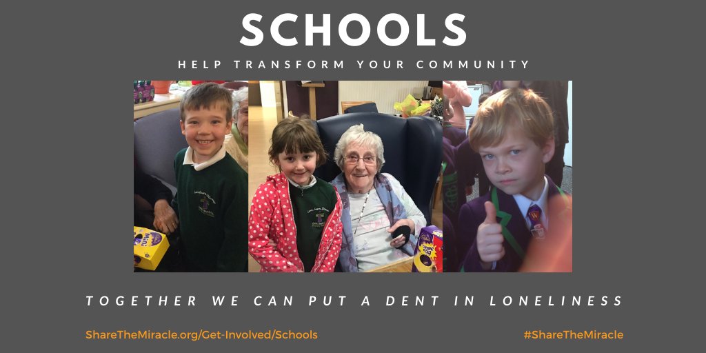 Involved in a local school? Want to transform your community? bit.ly/3bi9lNv #ShareTheMiracle #DesignedForKindness #intergenerational #school #teacher #education #parents #loneliness <a href="/GoodSchoolsUK/">The Good Schools Guide</a> <a href="/ISC_schools/">Independent Schools Council</a> <a href="/StarAcademies/">Star Academies</a> <a href="/HarrisFed/">Harris Federation</a> <a href="/OasisAcademies/">Oasis Academies</a> <a href="/educationgovuk/">Department for Education</a>