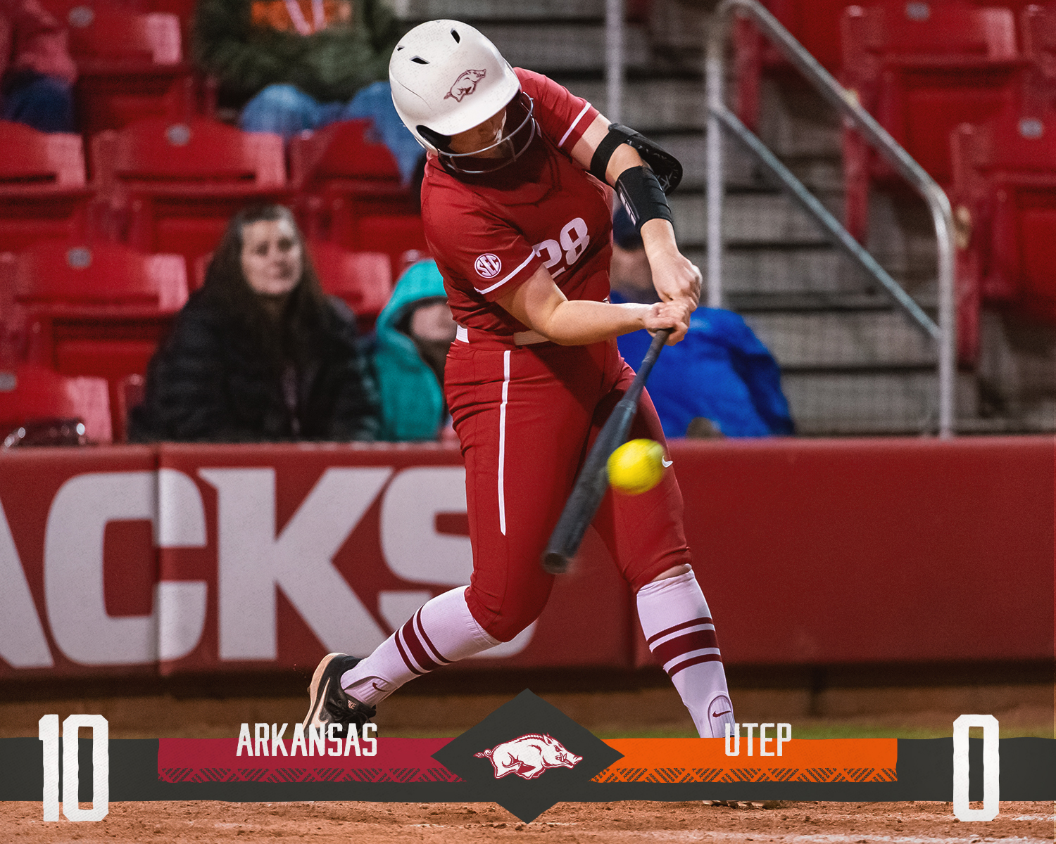 Arkansas Razorback Softball on Twitter "Final (5) Arkansas 10, UTEP 0 Pinch hitter Rylin