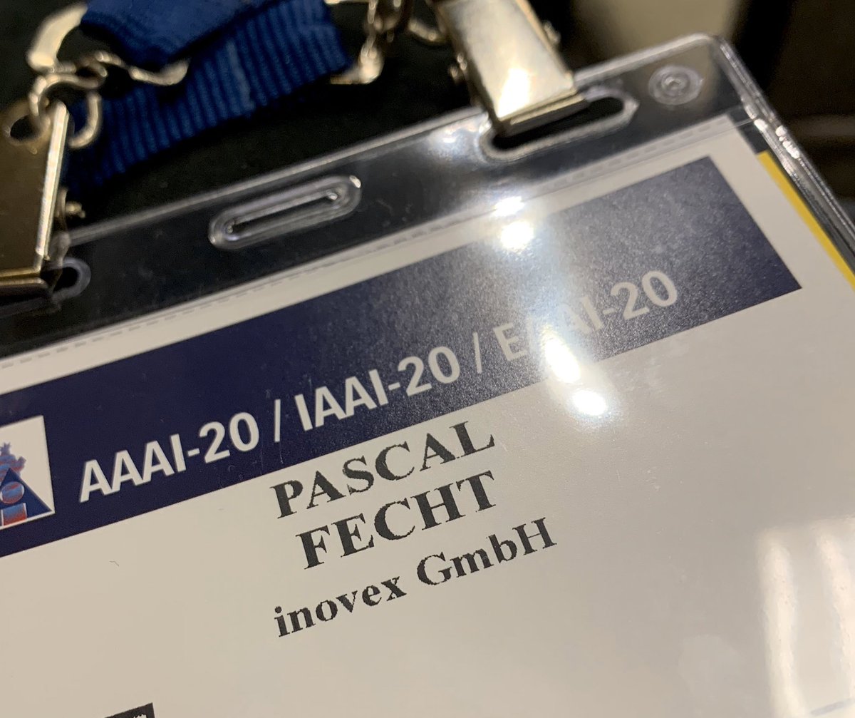 Pascal Fecht (@p_fecht) on Twitter photo Happy to be at #AAAI2020 and looking forward to interesting talks and conversations. <a href="/inovexgmbh/">inovex GmbH</a>. Happy to be at #AAAI2020 and looking forward to interesting talks and conversations. <a href="/inovexgmbh/">inovex GmbH</a>.