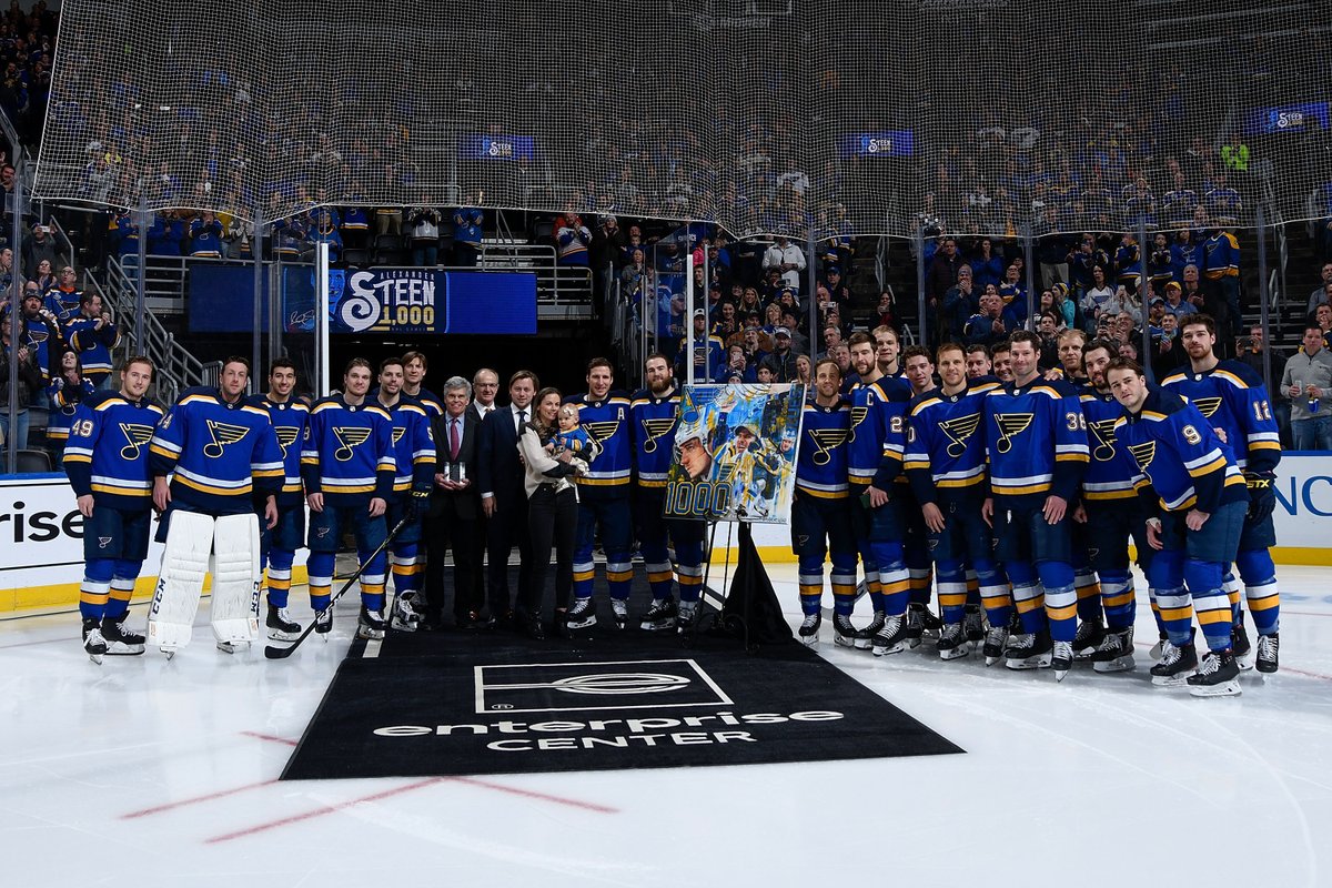 St Louis Blues On Twitter Alexander Steen S Got A Silver Stick A Crystal Plaque A Rolex A Custom Painting And One Pretty Incredible Team See The Best Photos From Steen1000 Https T Co Cuuu9bsluz