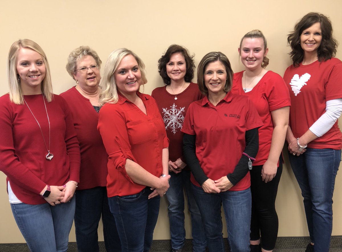 PeoplesNatlBank's tweet image. The color red can symbolize so many things … Passion, Power, and Love! 

Today, our team chooses to wear red to empower and show our love and support to those who are affected by heart disease.

#heartdisease #wearredforwomen #wearred #pnb #southernillinois #missouri