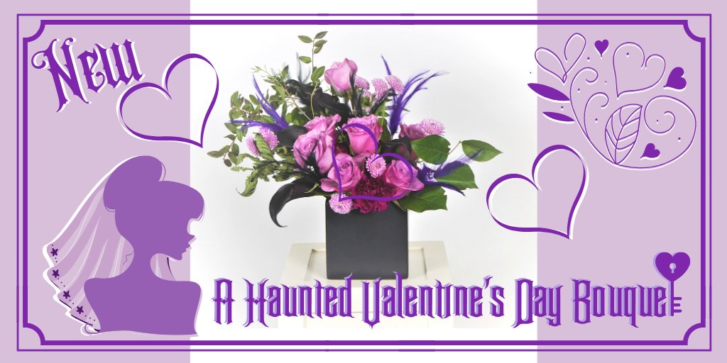 DreamWishBlog's tweet photo. Inspired by Disneyland's Haunted Mansion 50th Anniversary and Valentine's day. Gift the bouquet the Haunted Mansion Bride would die for this Valentine's Day. https://t.co/KQGobrBYRl https://t.co/hD1pqvL3N2