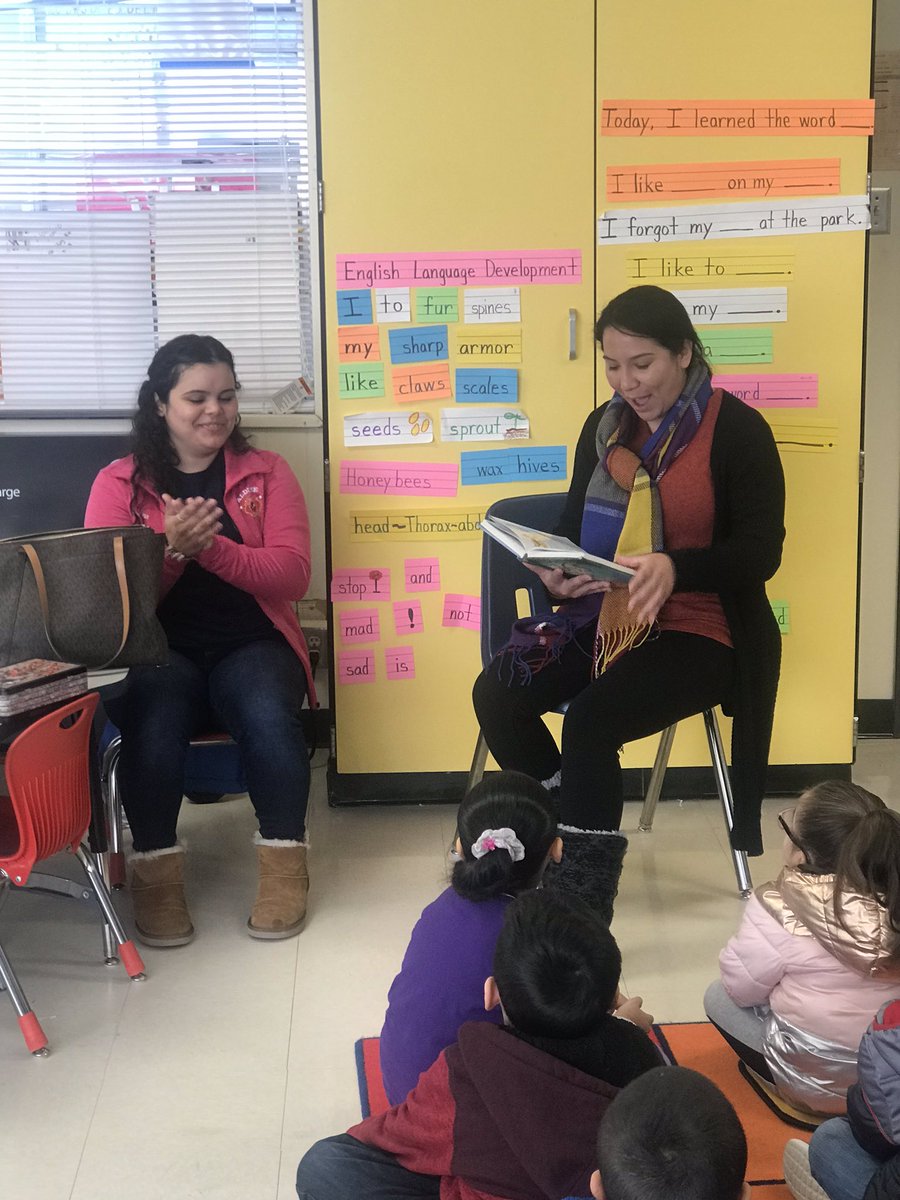 SherylLoyd2's tweet photo. Thanks to Michelle Guerrero and Franchesca Santiago from Aldine Fire &amp; Rescue for reading to our bilingual classes @JonesECPKK_AISD  @jonespkklibrary #JagSwagWRAD @Aldinefire https://t.co/DzGJvuJ3mo