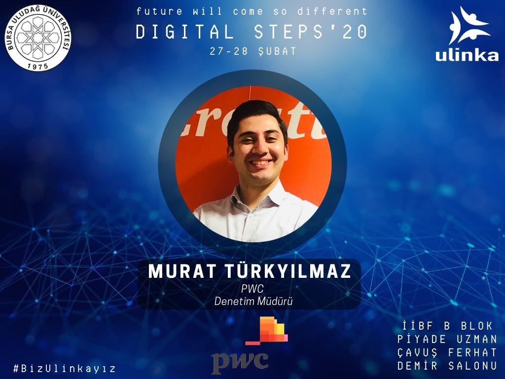 UlinkaUludag's tweet image. ULİNKA GURURLA SUNAR; 
27-28 Şubat tarihlerinde düzenleyecek olduğumuz ‘’Digital Steps’’ adlı etkinliğimizde PWC Denetim Müdürü Sayın Mehmet Türkyılmaz bizlerle olacak!

forms.gle/ZVatMPEYSoviFS…

Hepinizi bekliyoruz!
#DigitalSteps
#KariyeriniPlanla
#BizUlinkayız