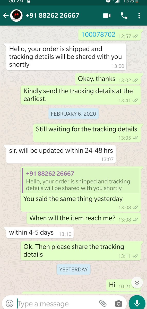 gavi2904's tweet photo. @partsbigboss is this your customer support?
Your track order link isn't working. 
I contacted you over watsapp, you say order already dispatched.
So why can't you give me the tracking details? https://t.co/7IJbG8TTZ2