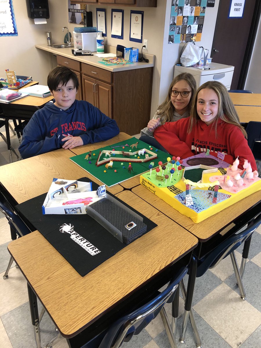 mrbertha's tweet photo. ⁦@SFESHouston⁩ 6th graders showing off their construction and geometry skills today.  Nice work! https://t.co/I2CIhIO9O3