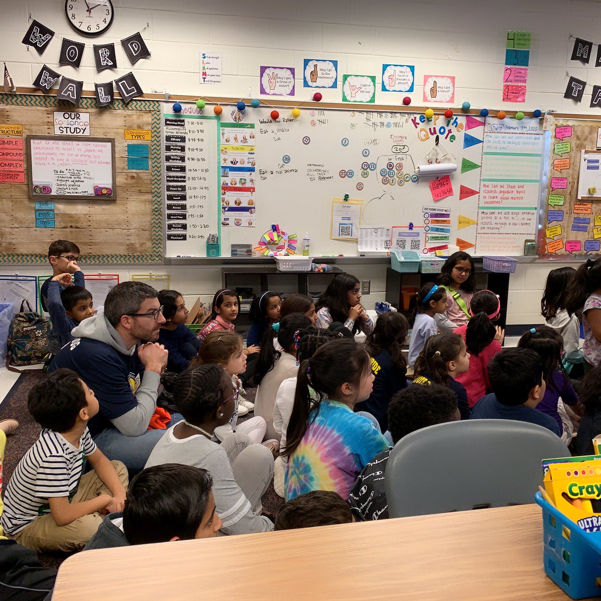 MsGordon14's tweet photo. Wonder workshop presentations with our 5th grade Pup Partners and our Watch Dog Dad! @MsGordon14 @MsGray5th @RLC_Coyotes @RLCPrincipal https://t.co/q6TSWEYH1p