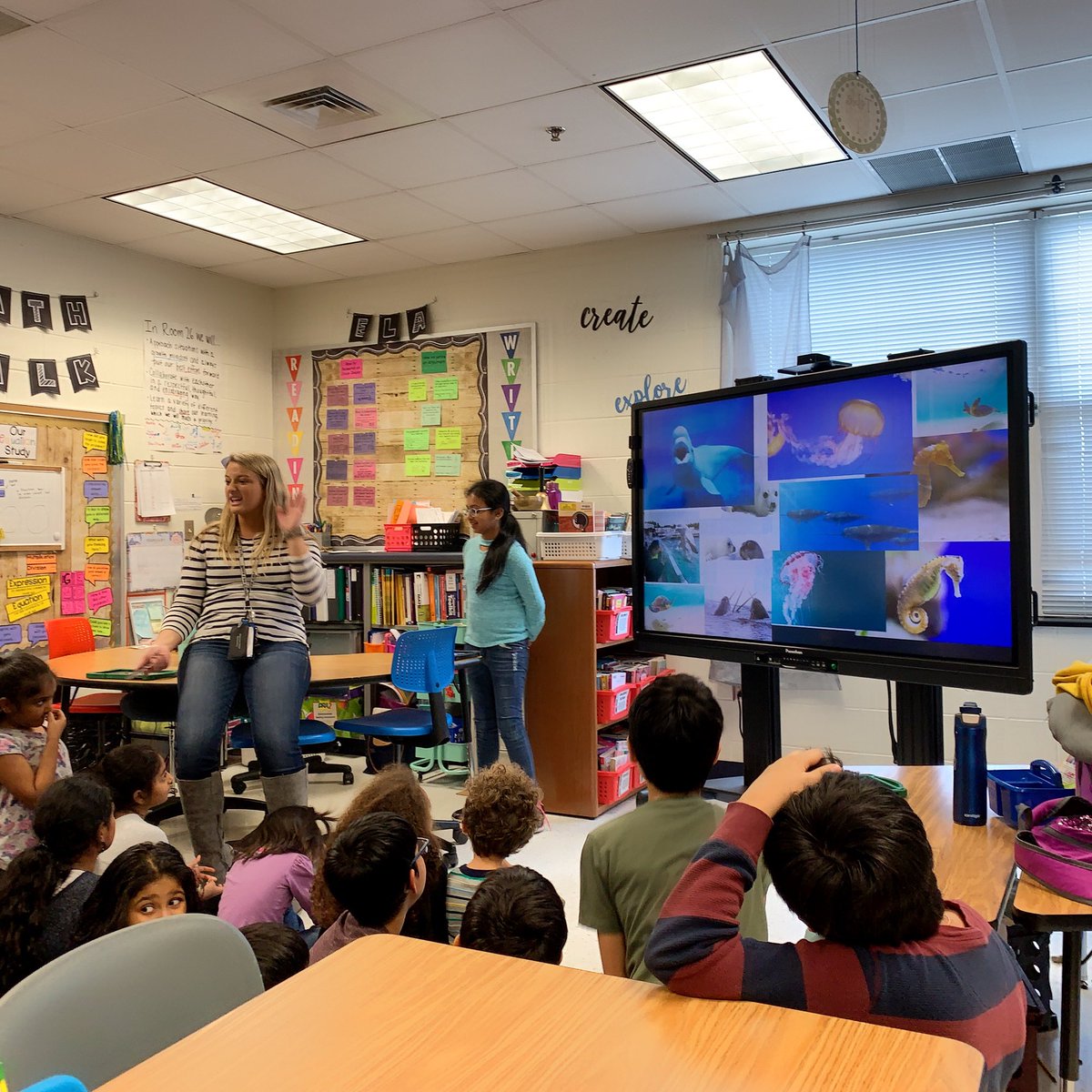 MsGordon14's tweet photo. Wonder workshop presentations with our 5th grade Pup Partners and our Watch Dog Dad! @MsGordon14 @MsGray5th @RLC_Coyotes @RLCPrincipal https://t.co/q6TSWEYH1p