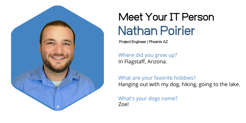 SnapTechIT's tweet photo. Meet Nathan Poirier! He's one of our Project Engineers at Snap Tech IT. Get to know Nathan better by asking him some questions in the comments below! #WeLoveOurEmployees #SnapTechIT #ManagedITService #ITServiceProvider https://t.co/yQMXyEJv99