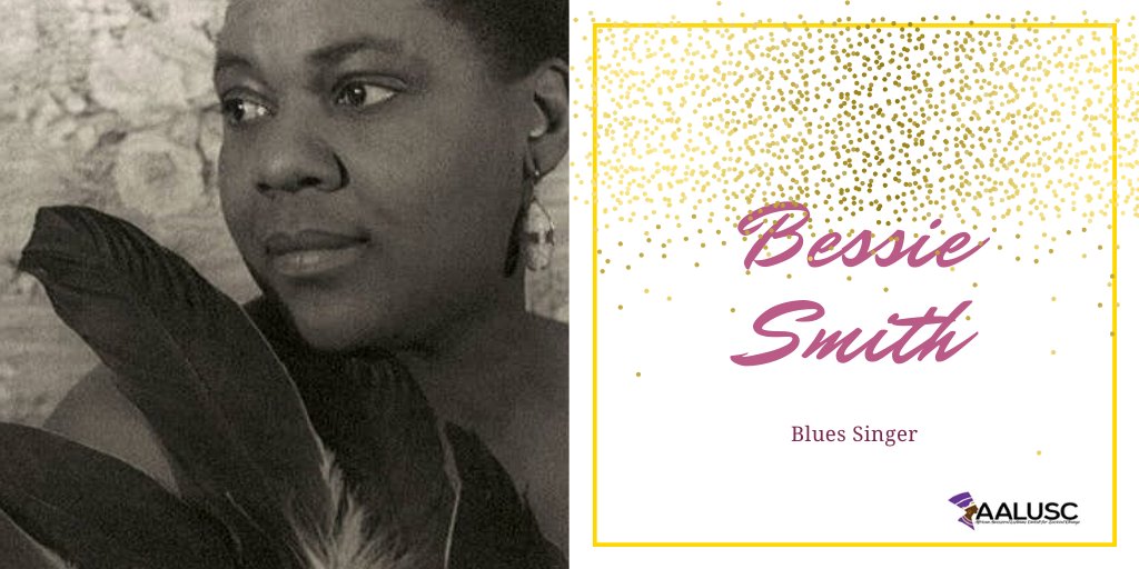 AALUSC1974's tweet photo. "Singer Bessie Smith helped pioneer the genre of blues music and propel it into popular culture.  Smith traveled with the Theater Owners Booking Association (TOBA) and  gradually built up a regional then national following."

Read her full biography on @blackpasthistory https://t.co/cXMa0cNPZY